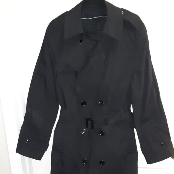 Uniform Trench Coat * Men's 40 Long * Like New * Black * Overcoat * EUC * Army